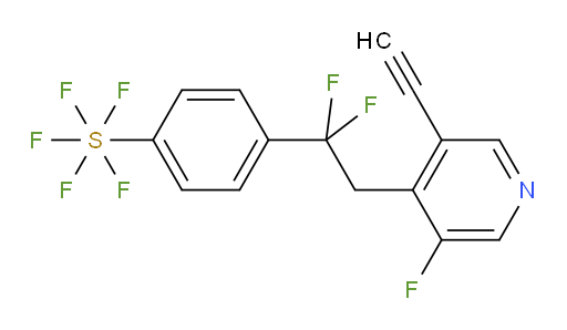4-(2-(3-ethynyl-5-fluoropyridin-4-yl)-1,1-difluoroethyl)(pentafluoromercapto)benzene