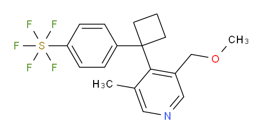 4-(1-(3-(methoxymethyl)-5-methylpyridin-4-yl)cyclobutyl)(pentafluoromercapto)benzene