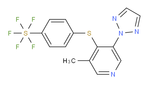 4-((3-methyl-5-(2H-1,2,3-triazol-2-yl)pyridin-4-yl)thio)(pentafluoromercapto)benzene