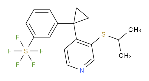 3-(1-(3-(isopropylthio)pyridin-4-yl)cyclopropyl)(pentafluoromercapto)benzene