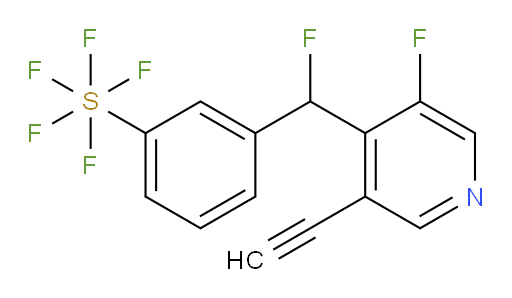 3-((3-ethynyl-5-fluoropyridin-4-yl)fluoromethyl)(pentafluoromercapto)benzene