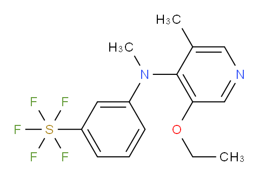 3-((3-ethoxy-5-methylpyridin-4-yl)(methyl)amino)(pentafluoromercapto)benzene