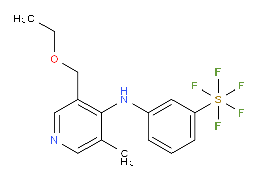 3-((3-(ethoxymethyl)-5-methylpyridin-4-yl)amino)(pentafluoromercapto)benzene