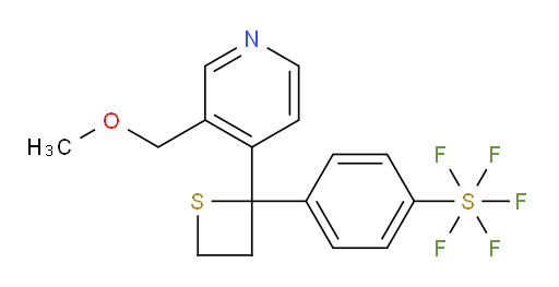4-(2-(3-(methoxymethyl)pyridin-4-yl)thietan-2-yl)(pentafluoromercapto)benzene