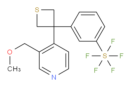 3-(3-(3-(methoxymethyl)pyridin-4-yl)thietan-3-yl)(pentafluoromercapto)benzene