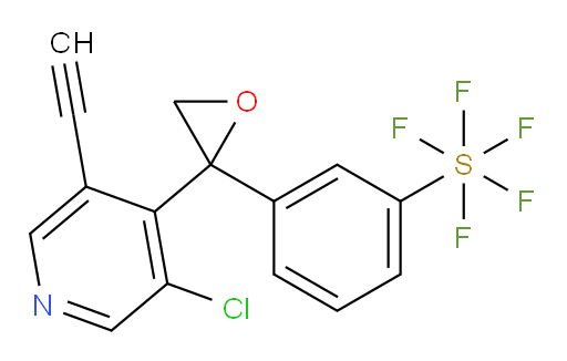 3-(2-(3-chloro-5-ethynylpyridin-4-yl)oxiran-2-yl)(pentafluoromercapto)benzene