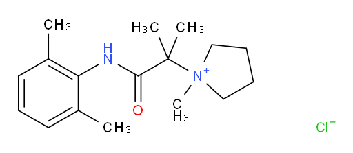 1-(1-((2,6-dimethylphenyl)amino)-2-methyl-1-oxopropan-2-yl)-1-methylpyrrolidin-1-ium chloride