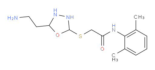 2-((5-(2-aminoethyl)-1,3,4-oxadiazolidin-2-yl)thio)-N-(2,6-dimethylphenyl)acetamide