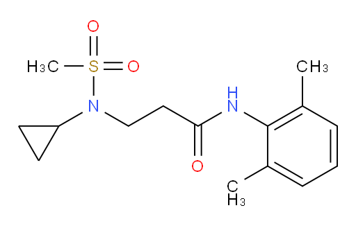 3-(N-cyclopropylmethylsulfonamido)-N-(2,6-dimethylphenyl)propanamide