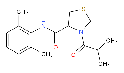 N-(2,6-dimethylphenyl)-3-isobutyrylthiazolidine-4-carboxamide
