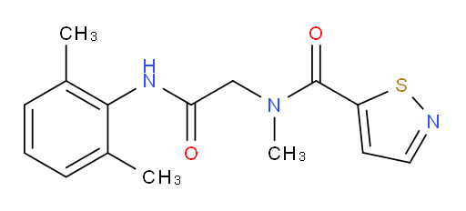N-(2-((2,6-dimethylphenyl)amino)-2-oxoethyl)-N-methylisothiazole-5-carboxamide
