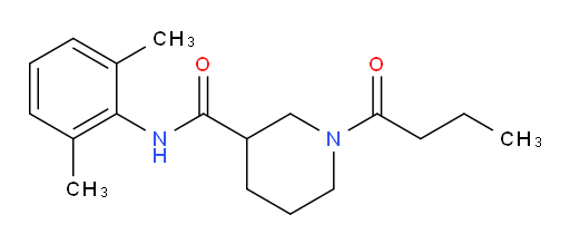 1-butyryl-N-(2,6-dimethylphenyl)piperidine-3-carboxamide