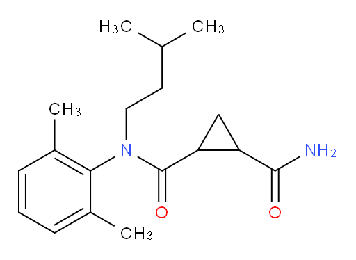 N1-(2,6-dimethylphenyl)-N1-isopentylcyclopropane-1,2-dicarboxamide