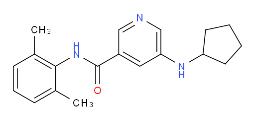 5-(cyclopentylamino)-N-(2,6-dimethylphenyl)nicotinamide