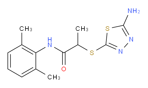 2-((5-amino-1,3,4-thiadiazol-2-yl)thio)-N-(2,6-dimethylphenyl)propanamide