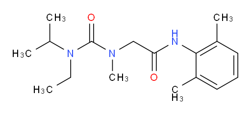 N-(2,6-dimethylphenyl)-2-(3-ethyl-3-isopropyl-1-methylureido)acetamide