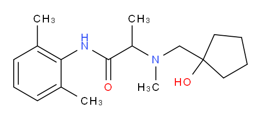 N-(2,6-dimethylphenyl)-2-(((1-hydroxycyclopentyl)methyl)(methyl)amino)propanamide