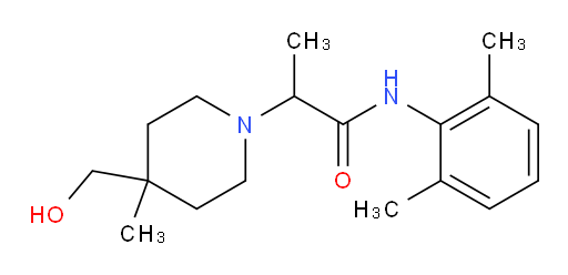N-(2,6-dimethylphenyl)-2-(4-(hydroxymethyl)-4-methylpiperidin-1-yl)propanamide