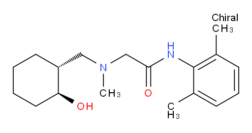 N-(2,6-dimethylphenyl)-2-((((1R,2S)-2-hydroxycyclohexyl)methyl)(methyl)amino)acetamide