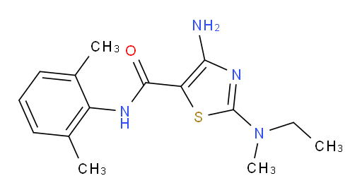 4-amino-N-(2,6-dimethylphenyl)-2-(ethyl(methyl)amino)thiazole-5-carboxamide