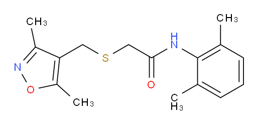 2-(((3,5-dimethylisoxazol-4-yl)methyl)thio)-N-(2,6-dimethylphenyl)acetamide