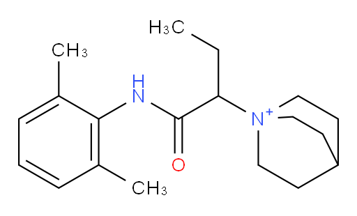 1-(1-((2,6-dimethylphenyl)amino)-1-oxobutan-2-yl)quinuclidin-1-ium