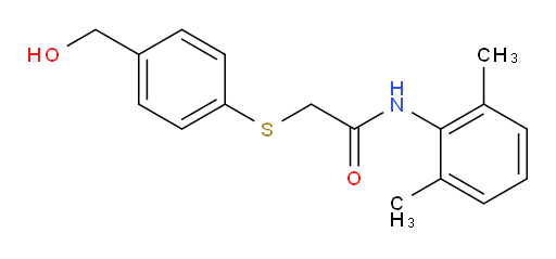 N-(2,6-dimethylphenyl)-2-((4-(hydroxymethyl)phenyl)thio)acetamide