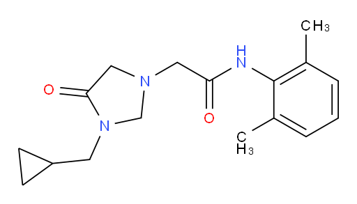 2-(3-(cyclopropylmethyl)-4-oxoimidazolidin-1-yl)-N-(2,6-dimethylphenyl)acetamide