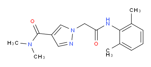 1-(2-((2,6-dimethylphenyl)amino)-2-oxoethyl)-N,N-dimethyl-1H-pyrazole-4-carboxamide