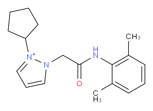 2-cyclopentyl-1-(2-((2,6-dimethylphenyl)amino)-2-oxoethyl)-1H-pyrazol-2-ium