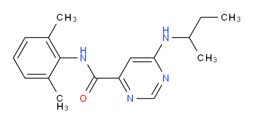 6-(sec-butylamino)-N-(2,6-dimethylphenyl)pyrimidine-4-carboxamide