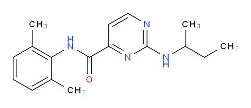 2-(sec-butylamino)-N-(2,6-dimethylphenyl)pyrimidine-4-carboxamide