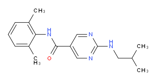 N-(2,6-dimethylphenyl)-2-(isobutylamino)pyrimidine-5-carboxamide
