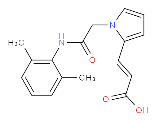 (E)-3-(1-(2-((2,6-dimethylphenyl)amino)-2-oxoethyl)-1H-pyrrol-2-yl)acrylic acid