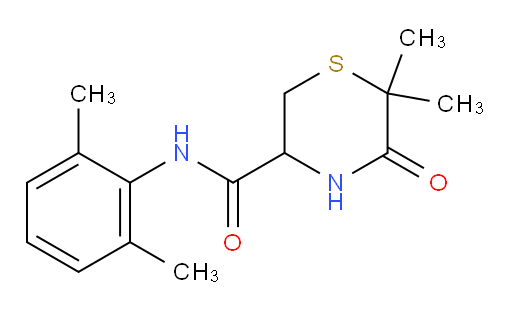 N-(2,6-dimethylphenyl)-6,6-dimethyl-5-oxothiomorpholine-3-carboxamide