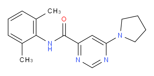 N-(2,6-dimethylphenyl)-6-(pyrrolidin-1-yl)pyrimidine-4-carboxamide