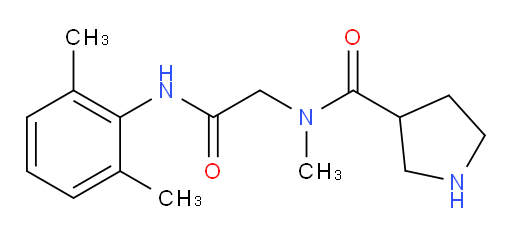 N-(2-((2,6-dimethylphenyl)amino)-2-oxoethyl)-N-methylpyrrolidine-3-carboxamide