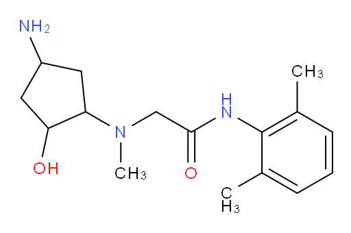2-((4-amino-2-hydroxycyclopentyl)(methyl)amino)-N-(2,6-dimethylphenyl)acetamide