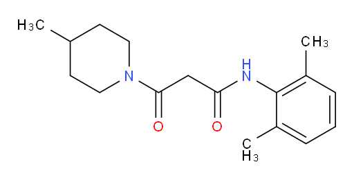 N-(2,6-dimethylphenyl)-3-(4-methylpiperidin-1-yl)-3-oxopropanamide