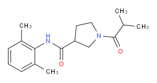 N-(2,6-dimethylphenyl)-1-isobutyrylpyrrolidine-3-carboxamide