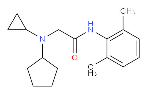 2-(cyclopentyl(cyclopropyl)amino)-N-(2,6-dimethylphenyl)acetamide