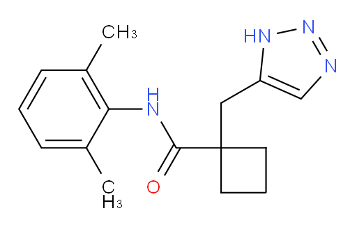 1-((1H-1,2,3-triazol-5-yl)methyl)-N-(2,6-dimethylphenyl)cyclobutanecarboxamide