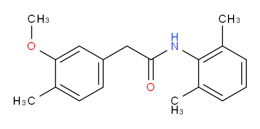 N-(2,6-dimethylphenyl)-2-(3-methoxy-4-methylphenyl)acetamide