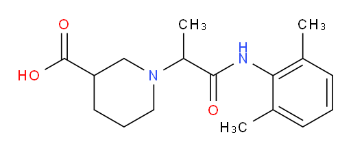 1-(1-((2,6-dimethylphenyl)amino)-1-oxopropan-2-yl)piperidine-3-carboxylic acid