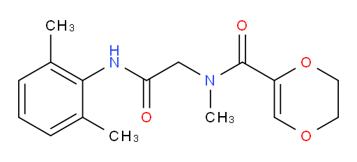 N-(2-((2,6-dimethylphenyl)amino)-2-oxoethyl)-N-methyl-5,6-dihydro-1,4-dioxine-2-carboxamide