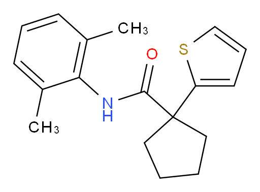 N-(2,6-dimethylphenyl)-1-(thiophen-2-yl)cyclopentanecarboxamide