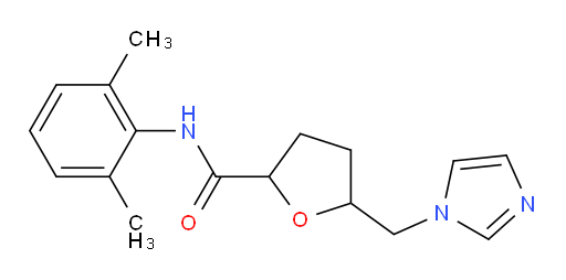 5-((1H-imidazol-1-yl)methyl)-N-(2,6-dimethylphenyl)tetrahydrofuran-2-carboxamide