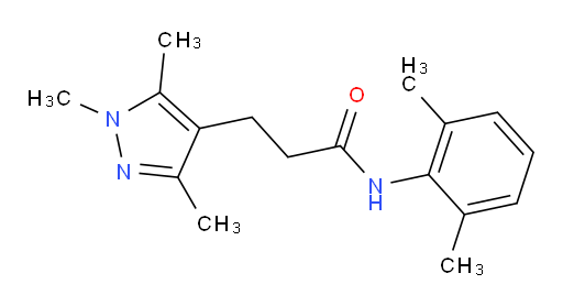 N-(2,6-dimethylphenyl)-3-(1,3,5-trimethyl-1H-pyrazol-4-yl)propanamide