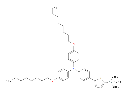 4-(octyloxy)-N-(4-(octyloxy)phenyl)-N-(4-(5-(trimethylstannyl)thiophen-2-yl)phenyl)aniline