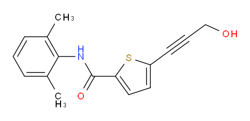 N-(2,6-dimethylphenyl)-5-(3-hydroxyprop-1-yn-1-yl)thiophene-2-carboxamide